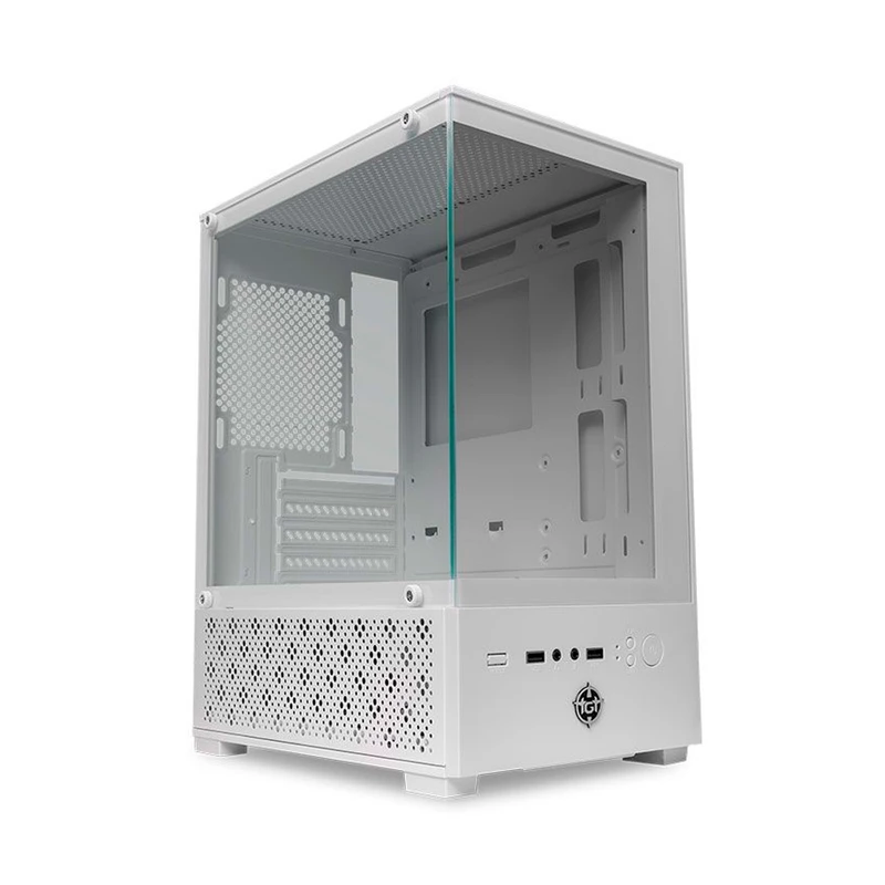 Gabinete Gamer TGT Legion Mini-Tower com Lateral de Vidro Branco