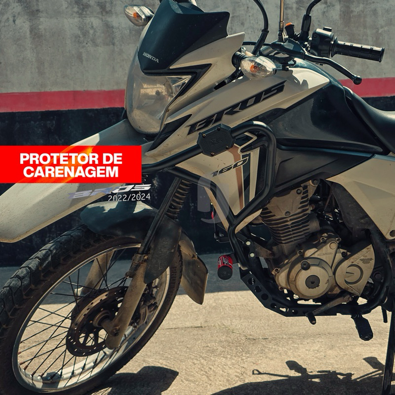 Protetor Carenagem Slide Mata Cachorro Moto Honda Bros Nxr 160 2018 2019 2020 2024 2025 A 2026