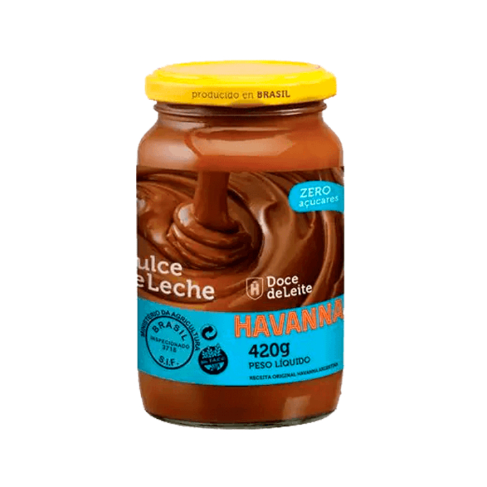 Doce de Leite Havanna Zero Adição de Açúcares 420g - Sabor Autêntico em Embalagem de Vidro