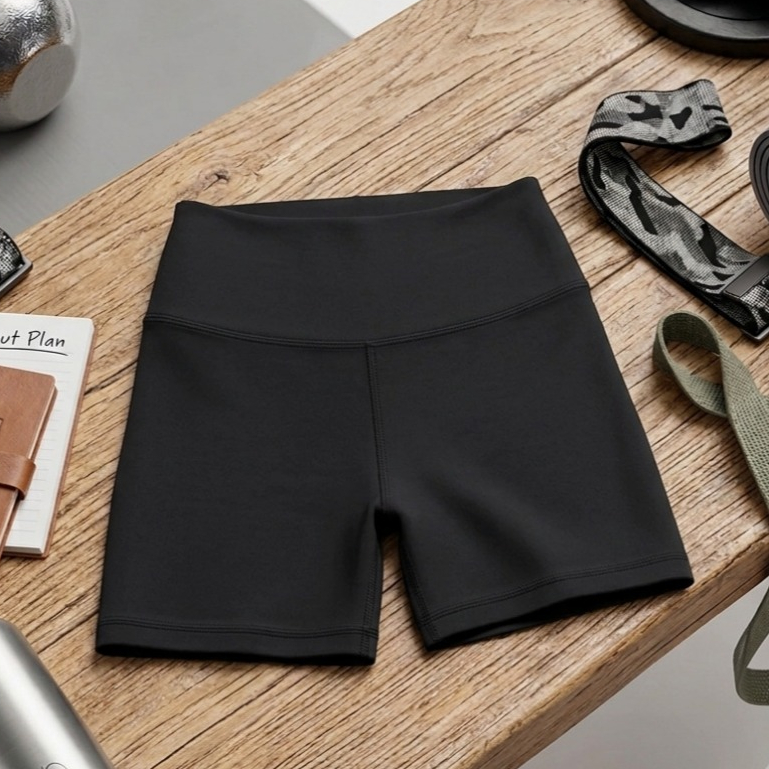 Shorts Legging Suplex Academia Cós Alto Não fica Transparente