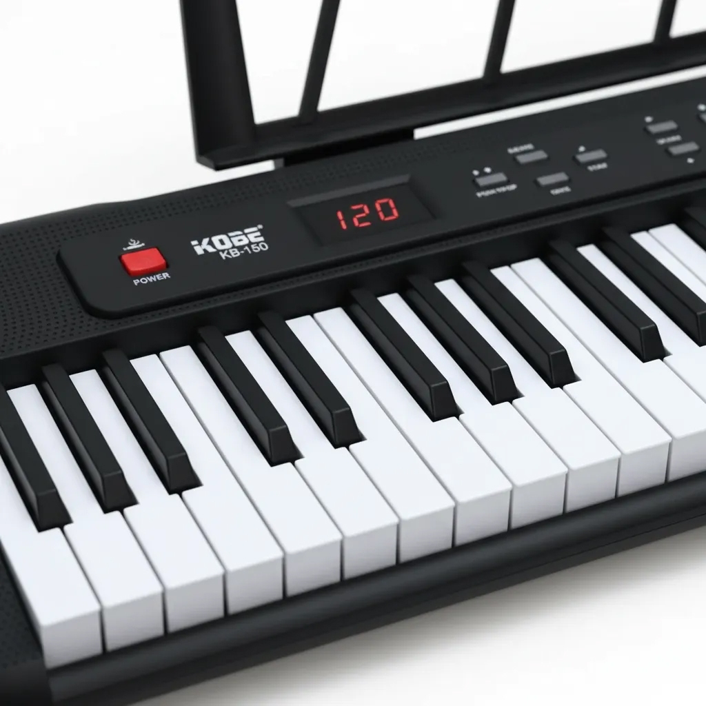 Teclado Kobe Iniciante KB-150 BK Preto 61 Teclas Lançamento