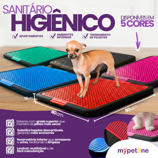 Tapete Sanitário Higiênico Lavável Educa Pet Xixi Cães Mypetone Azul Rosa Vermelho Preto …