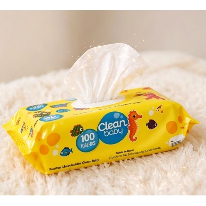 Lenço Umedecido Clean Baby com 100 Toalhinhas