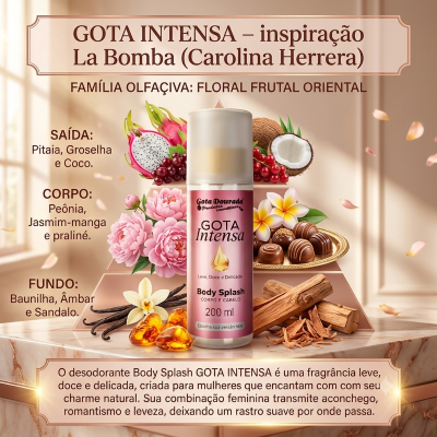 Trio Body Splash Feminino Gota Dourada 200ml - Intensa, D'ouro e Livre — imagem 2 de 2