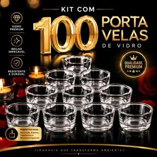 Mini Porta Vela Castiçal De Vidro Resistente E Rechaud Casamentos Buffet Jantares Aniversário Copinho Copo Rechaud