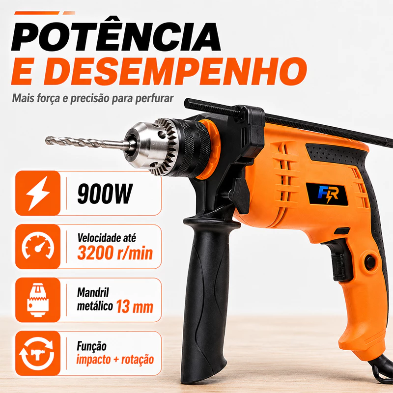 Furadeira de Impacto 900W 13mm — foto 2