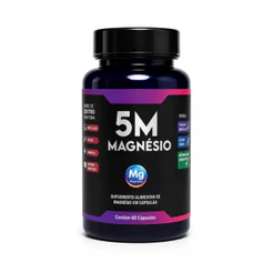 5M ORIGINAL - 5 Tipos de Magnésio - 60 Cápsulas - 350mg - Nação Verde