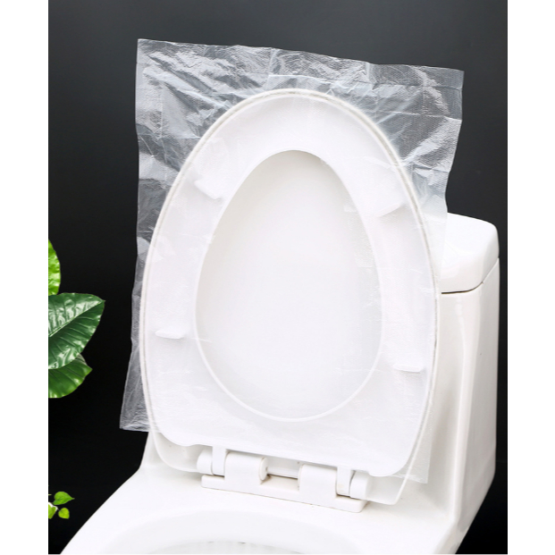 Kit 100 Protetor Descartável Assento Vaso Sanitário Plástico Compacta para Viagem