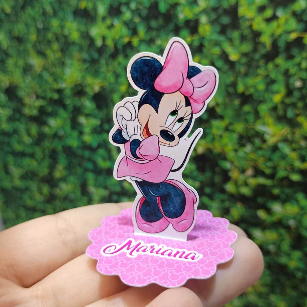 Apliques 3D Para Caixinha Acrilica 5x5 ou Latinha Minnie Personalizado para Lembrancinha