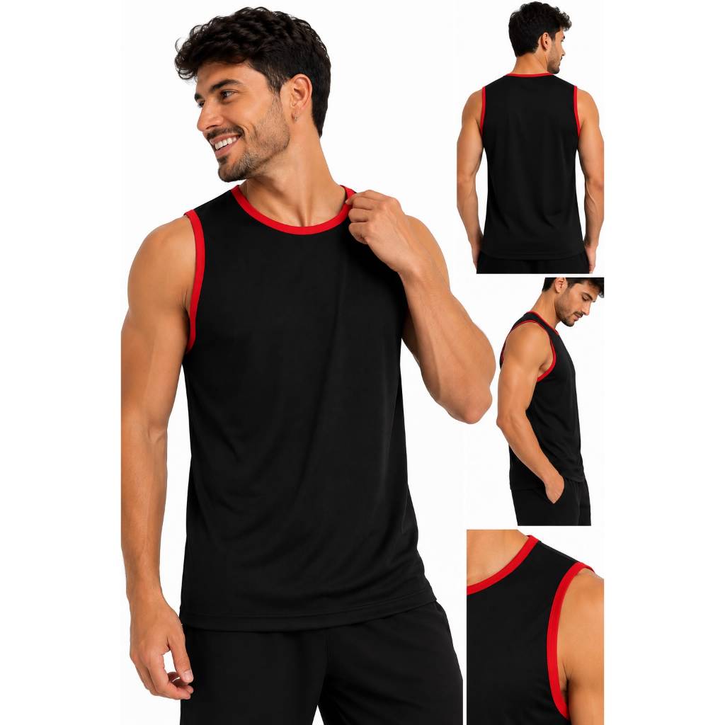 Camiseta Regata Masculina Dry Fit Academia Corrida Treino Esportiva Fitness Leve Respirável Estilo Basquete