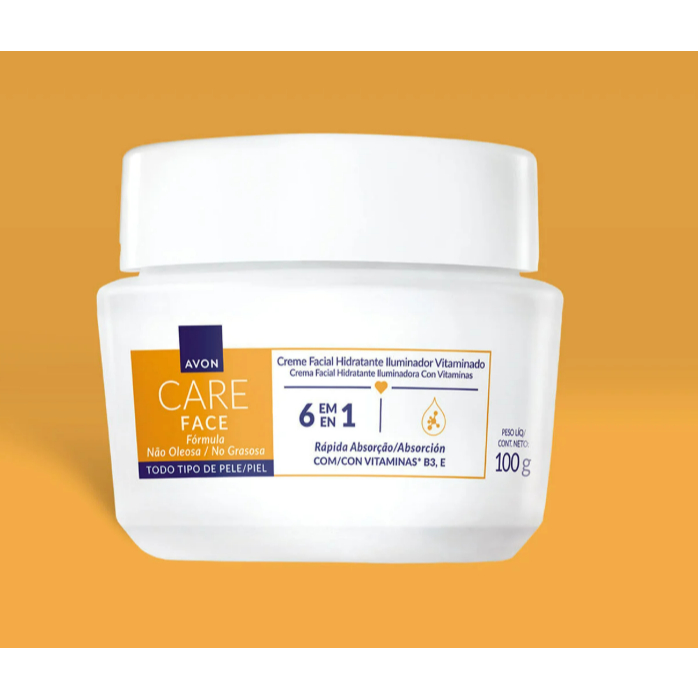 CARE CREME FACIAL 6  EM 1 HIDRATANTE VITAMINADO 100G AVON