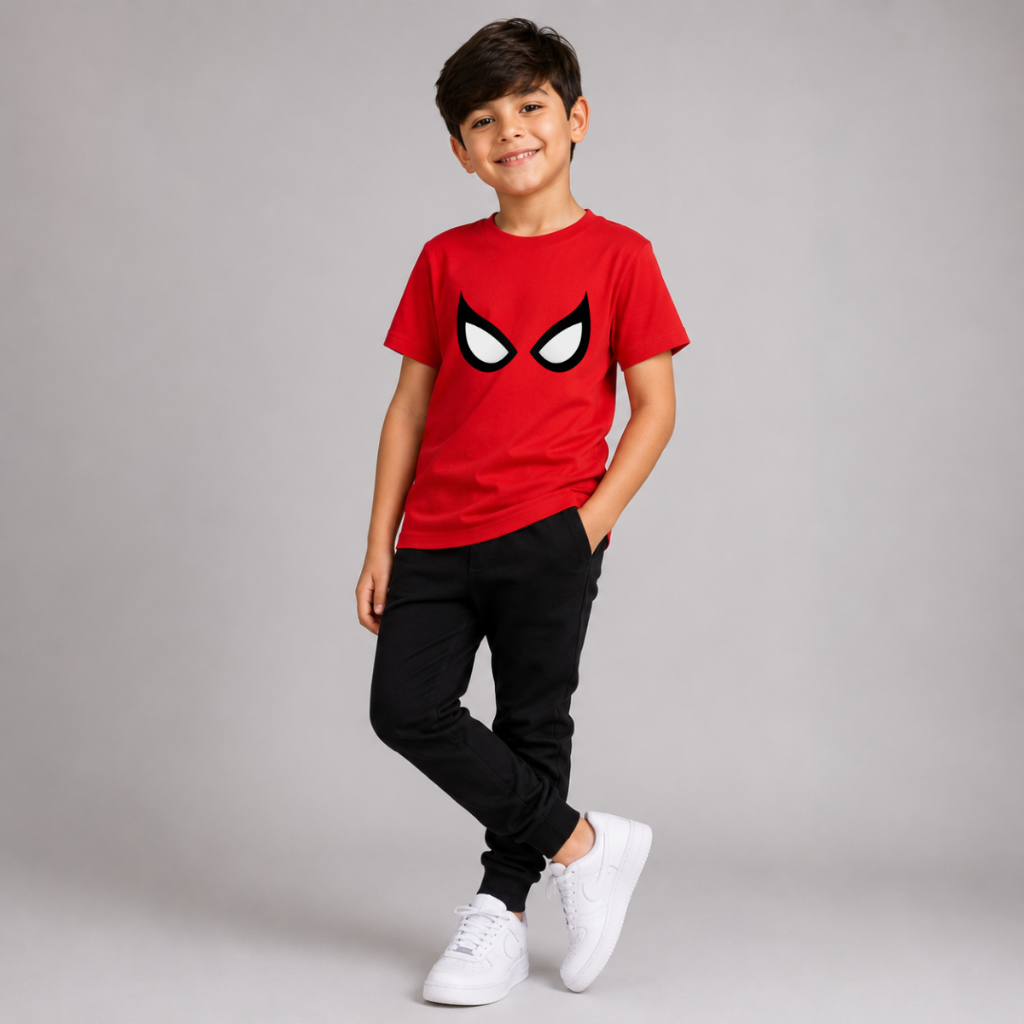 Camiseta Masculina Infantil Homem Aranha Lançamento Moda Infantil Camiseta Estampa Tendência Camiseta 100% Algodão Ofert