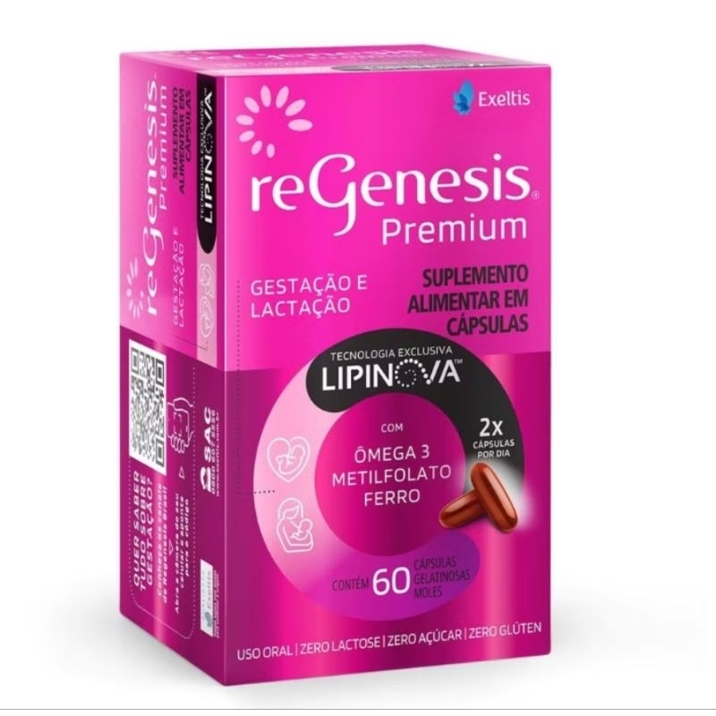 Regenesis Premium - 60 Cápsulas - PREÇO PROMOCIONAL Suplemento Nutricional para Gestantes