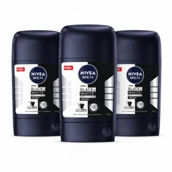 KIT MEN Desodorante Stick Antitranspirante Black & White Original 54g - 3 Unidades