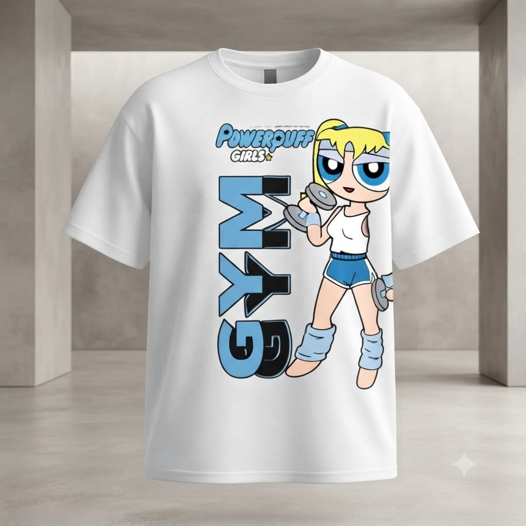 Camiseta Lindinha Fitness Unissex – Meninas Superpoderosas Academia Estampada Casual