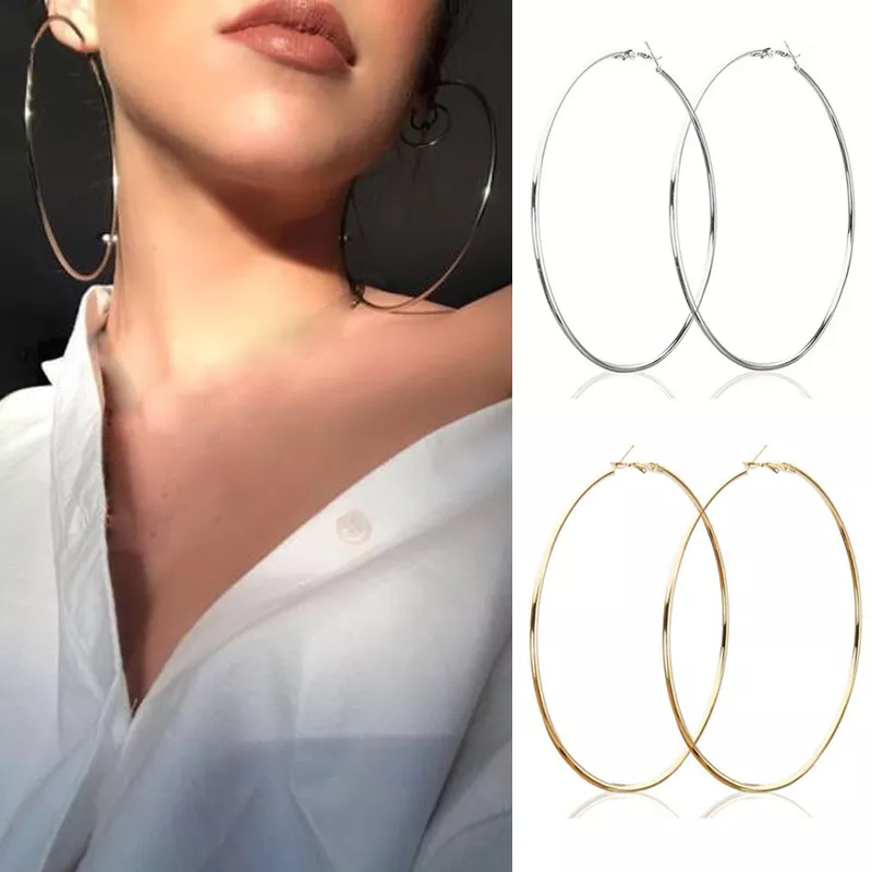 Kit Brinco Argola Feminina Aço Inoxidável Dourado Prata Média Grande Antialérgico Promoção