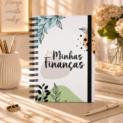 Caderneta Controle Financeiro Caderno Anotações Minha Finança Ganhos Capa Dura 172 Páginas
