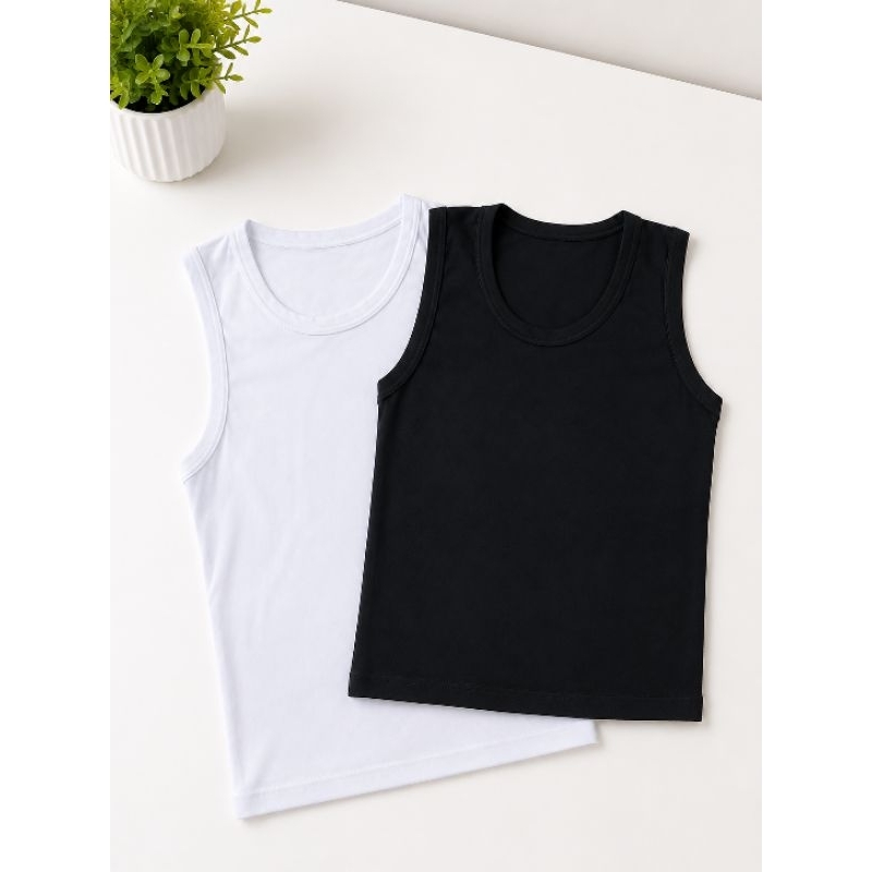 Kit 2 Regatas Femininas Caneladas Ricas em Algodão – Básicas e Versáteis (Preta e Branca)