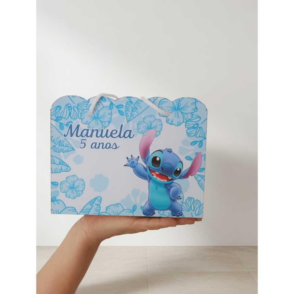 Sacolinha Personalizada Stitch para Lembrancinha | Sacolinhas | Mimos | Pegue e Monte | Aniversário STITCH