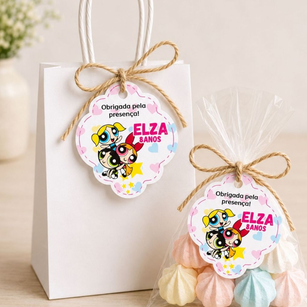 Tags Personalizado As meninas Super Poderosas /Kit Tags Lembrancinha de aniversario As meninas Super Poderosas