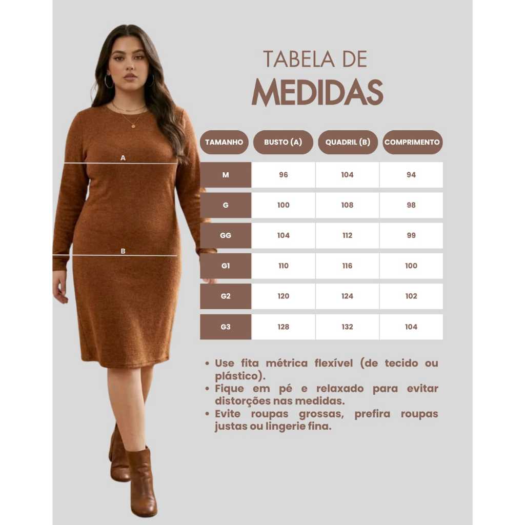 Vestido Midi Manga Longa Feminino Outono Inverno — imagem 2 de 2