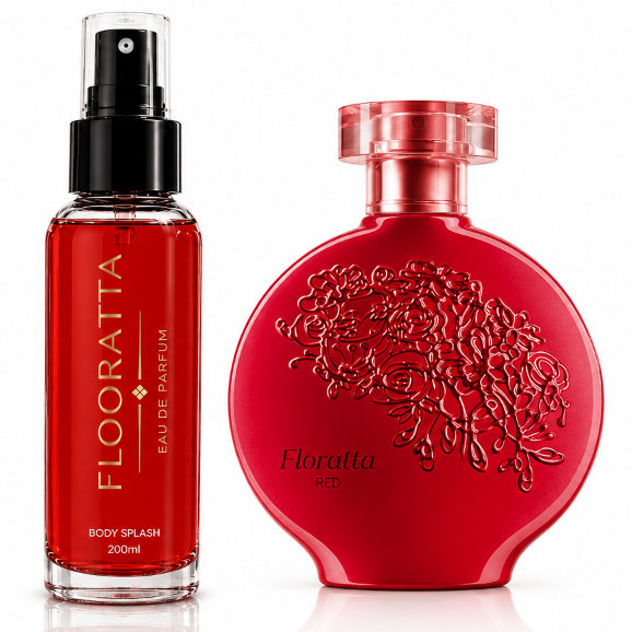 Body splash Perfume Feminino Deo Colônia Flooratta Red 200M Otima Qualidade Refrescante