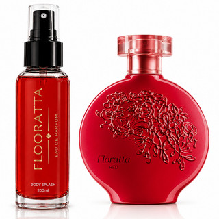 Body splash Perfume Feminino Deo Colônia Flooratta Red 200M Otima Qualidade Refrescante
