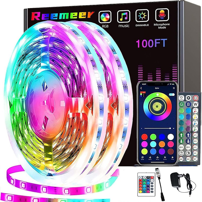 Fita De LED 5050 Super RGB 5M-15M Com APP Controle &24 Key IR Controle Piscando Com A Música Decoração De Natal E Bivolt
