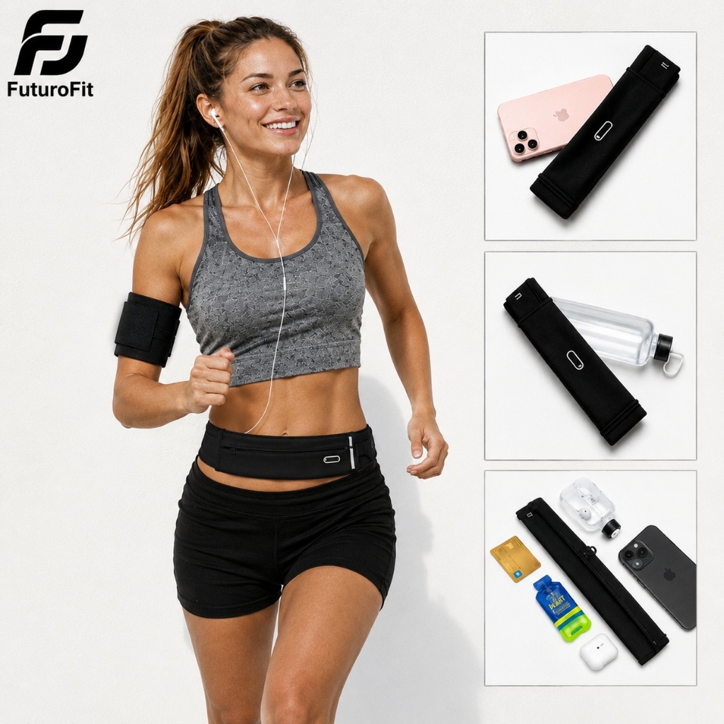 Bolso de Corrida Impermeável Unissex, Fitness Profissional Ao Ar Livre, Sem Balanço