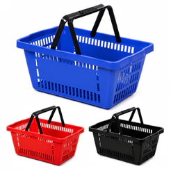 5 Cestas Cestinha Plastica Reforçada Supermercado Mercado 20 Litros