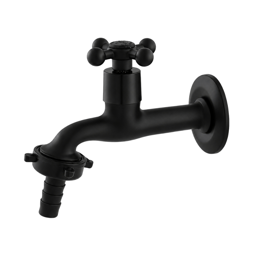 Torneira De Jardim E Tanque Metal Maquina De Lavar Preta C33