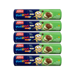 Kit 5un Biscoito Adria Plugados Limão Recheado 120g