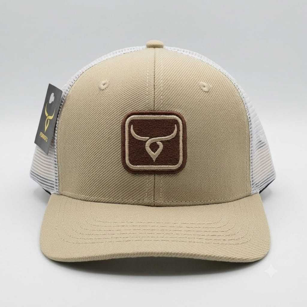 Boné Country Fenders Aba Reta Trucker Unissex Bordado Premium Estilo Western