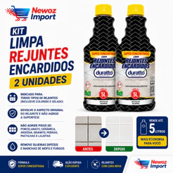 Kit 2 Limpa Rejuntes Encardidos 500ML Duratto - Super Concentrado - Rende até 5 Litros