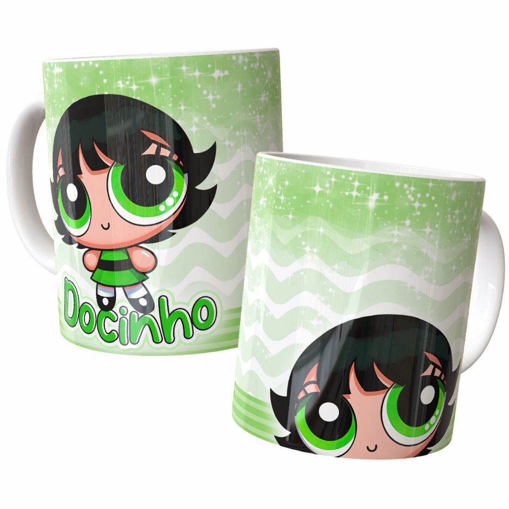 CANECA PERSONALIZADA MENINAS SUPER PODEROSA, PRESENTE AMIGAS DOCINHO, LINDINHA E FLORZINHO