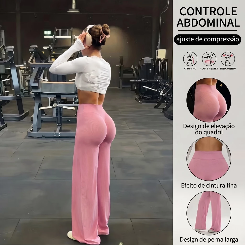 Aura Estilo Calça Flare de Yoga Premium Cintura Alta Modeladora Mais Procurada Conforto Máximo Treino Casual Diário