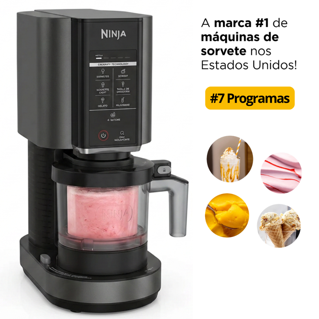 Sorveteira Máquina de Sorvete Profissional Ninja Creami Nc301