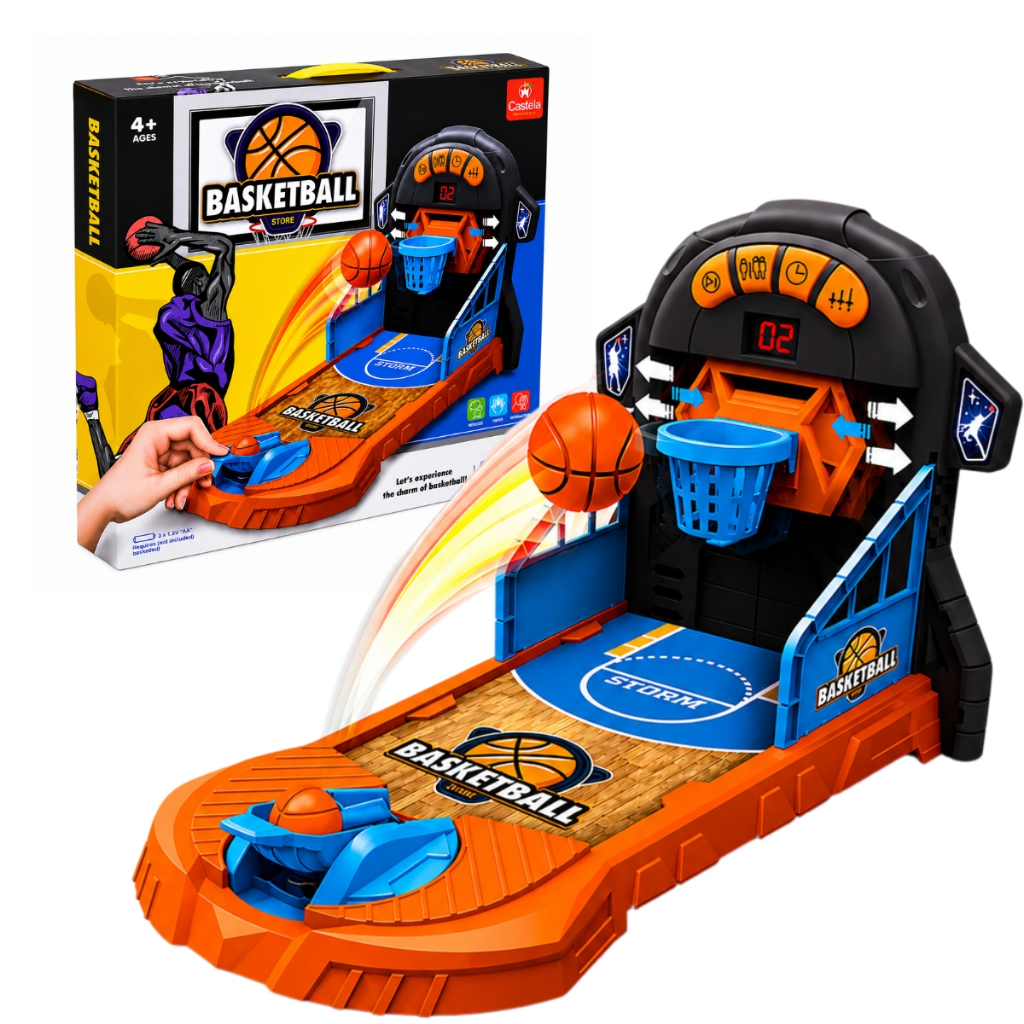 Jogo De Basquete Mesa Com Lançador Interativo Com Som e Luz - Castela