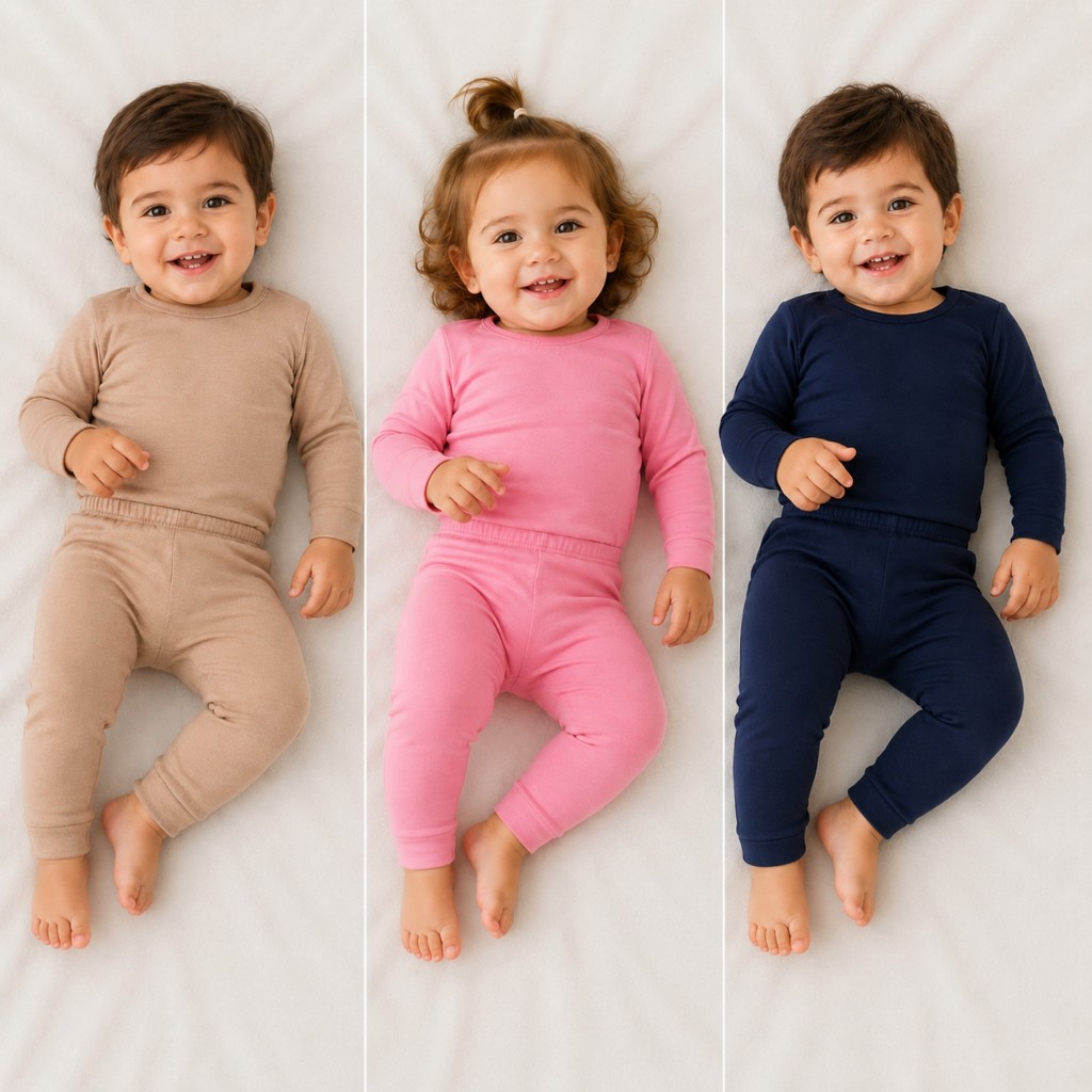 Conjunto Térmico Infantil Body e Calça Peluciado Menino e Menina Quentinho Para o Inverno