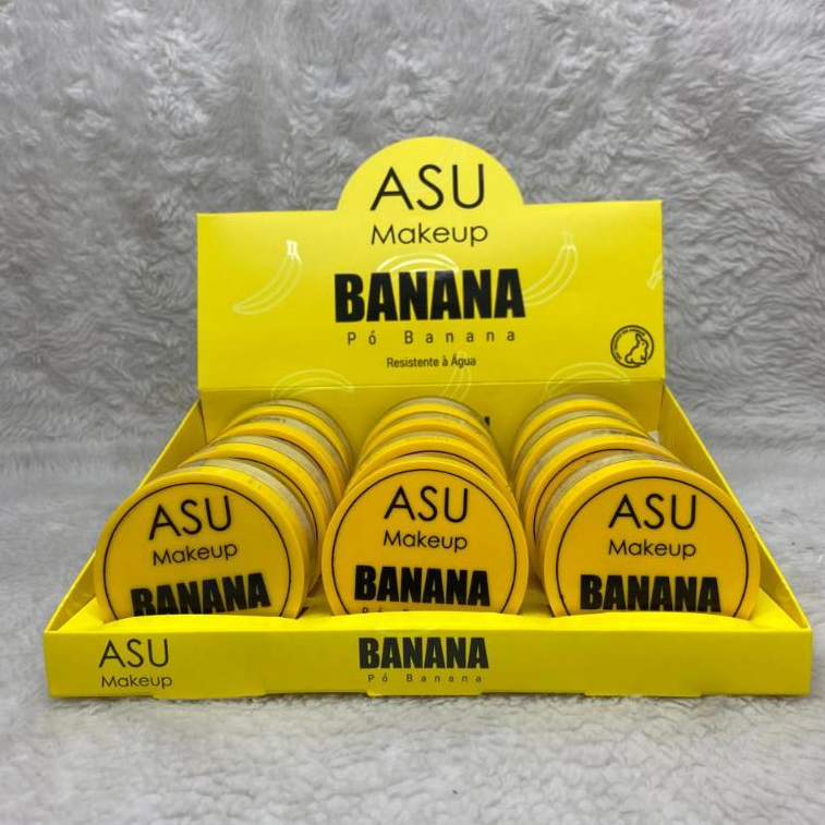 KIT Pó De Banana Fixador Translucido Finalizador Resistente á água ASU MAKEUP