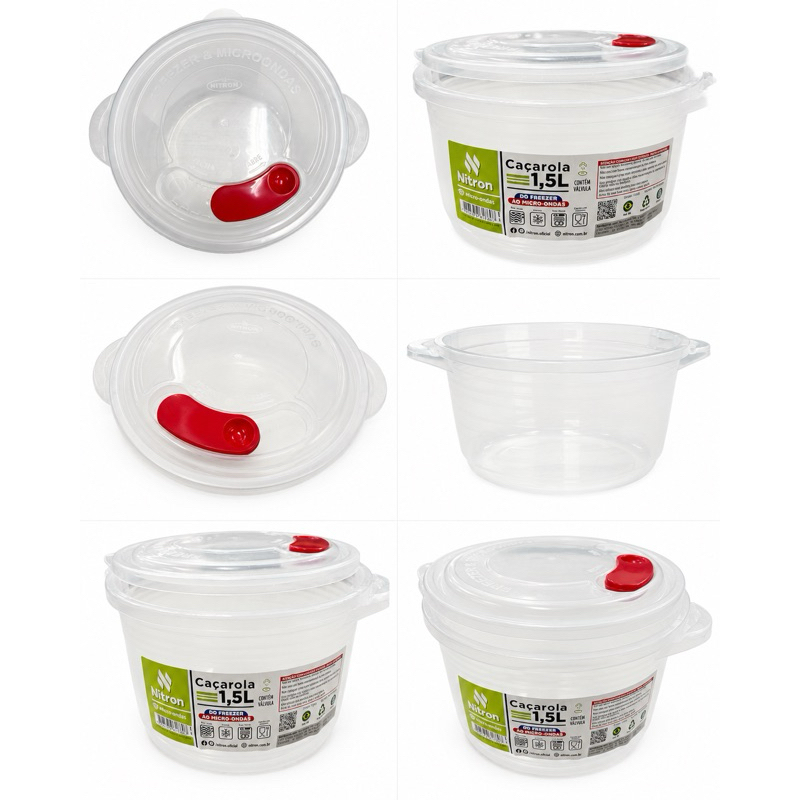 Panela de Arroz de Microondas de 1,5l de Plástico Nitron