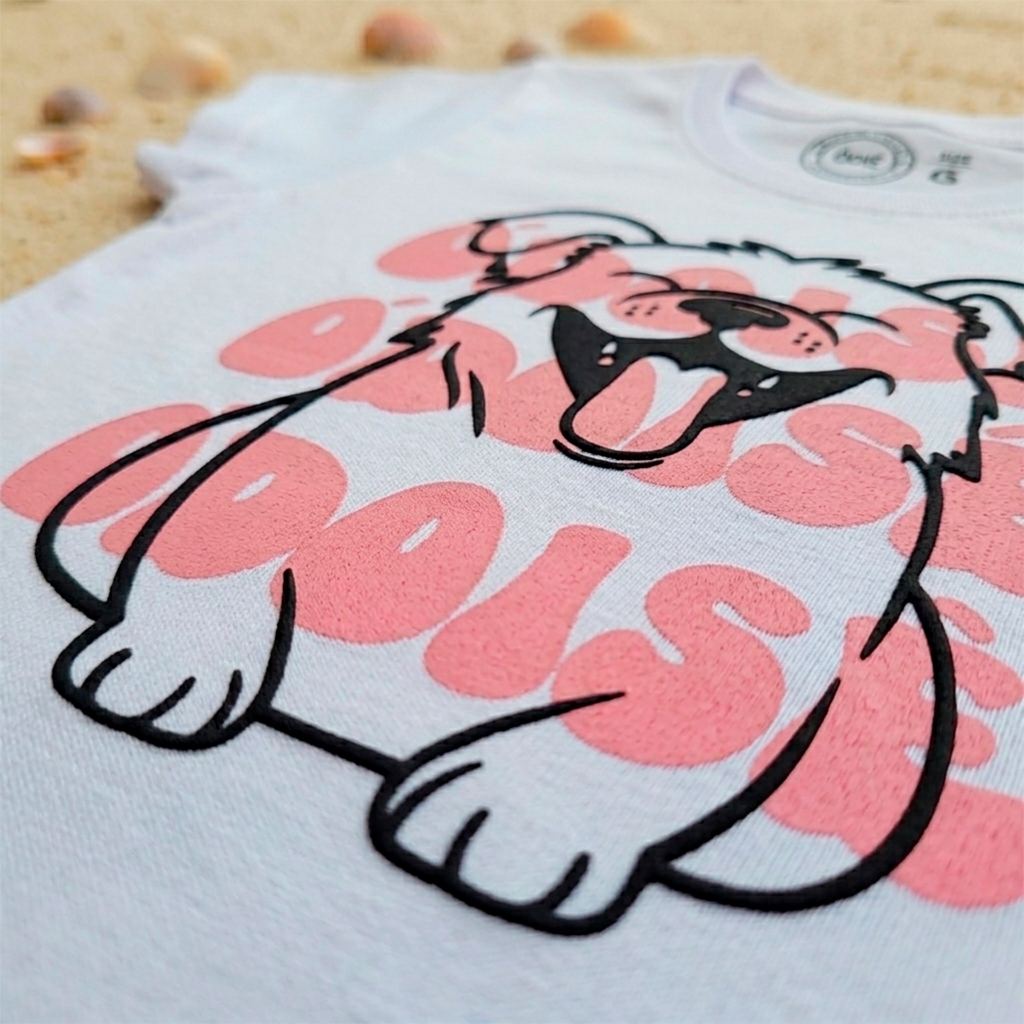Conjunto Infantil Menina Verão Blusa Algodão + Capri Roupa de Criança Cachorro Dog 1 a 10 Anos — imagem 2 de 2