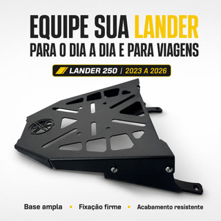 Suporte para Baú Yamaha Lander 250 2023–2026 – Chapa de Aço Carbono