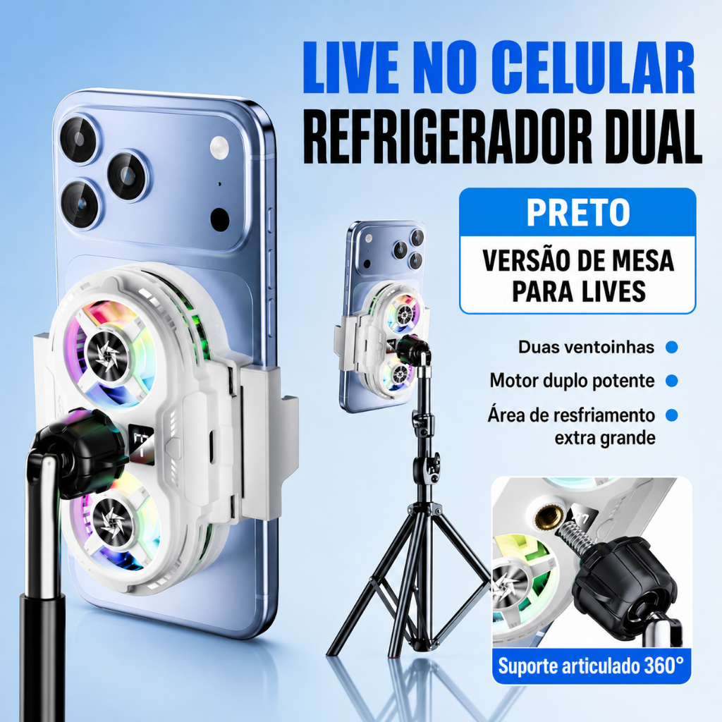 FS05 Pro Radiador de Celular Magnético Phone Cooler Para Jogos Resfriamento Rápido RGB Portátil 3 Velocidades Ajustável