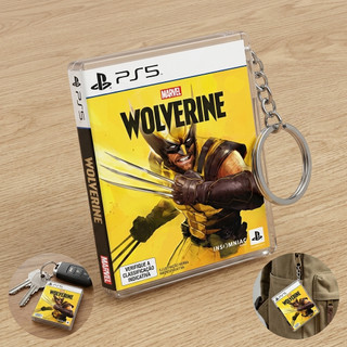 Chaveiro Mini Capa PS5 Wolverine PlayStation Gamer Geek Colecionável Presente