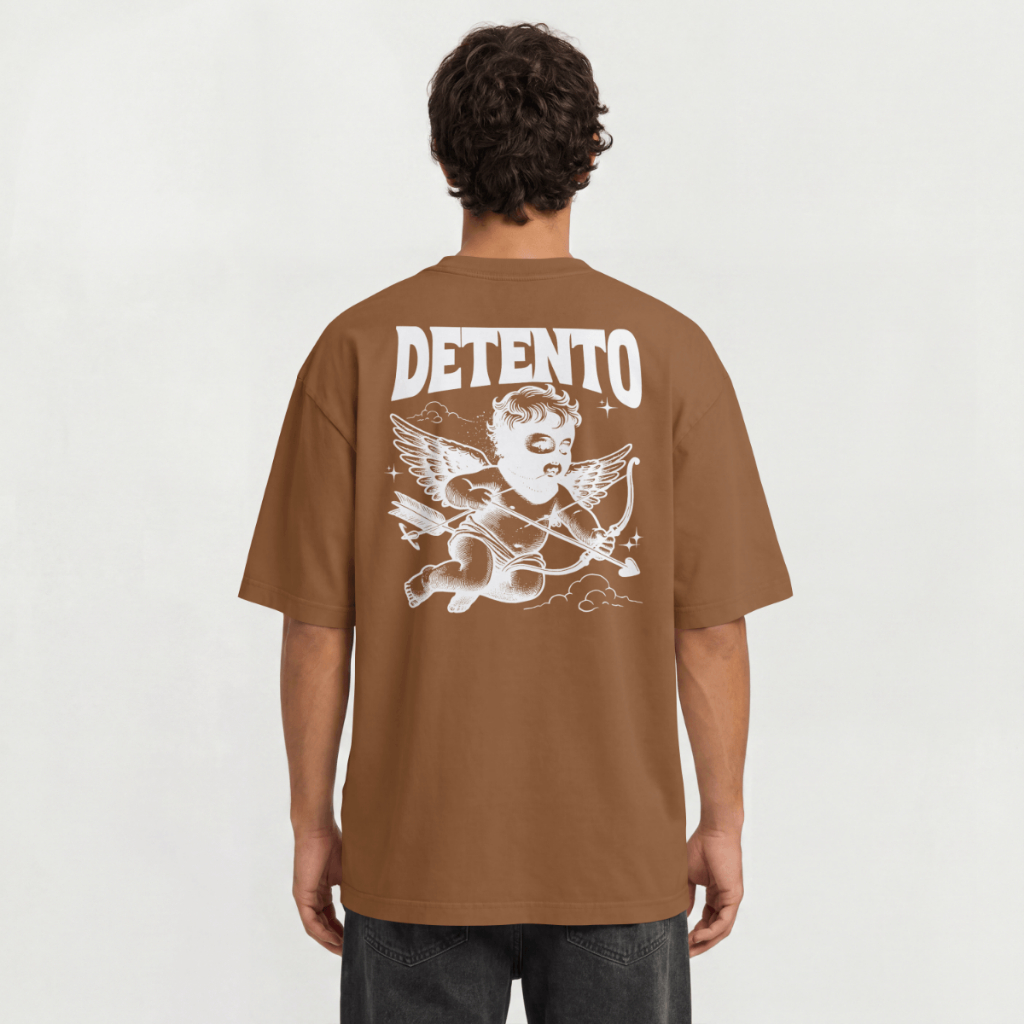 Camiseta Streetwear ANGEL Estampada Camiseta Oversized Algodão 30.1