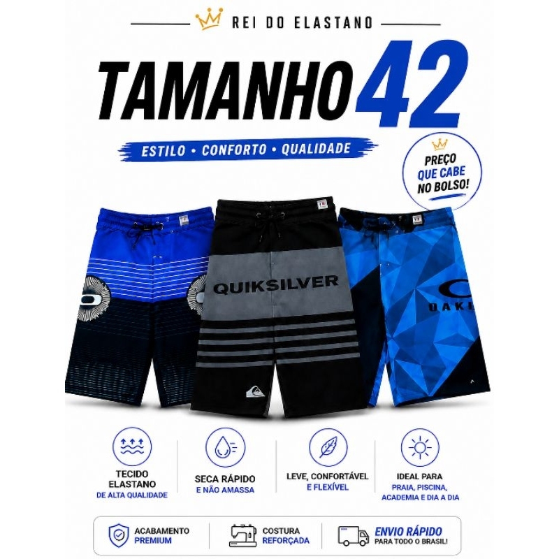 BERMUDAS MASCULINAS DE ELASTANO PARA PRAIA PISCINA ACADEMIA PARA REVENDA SHORTS RENDA EXTRA
