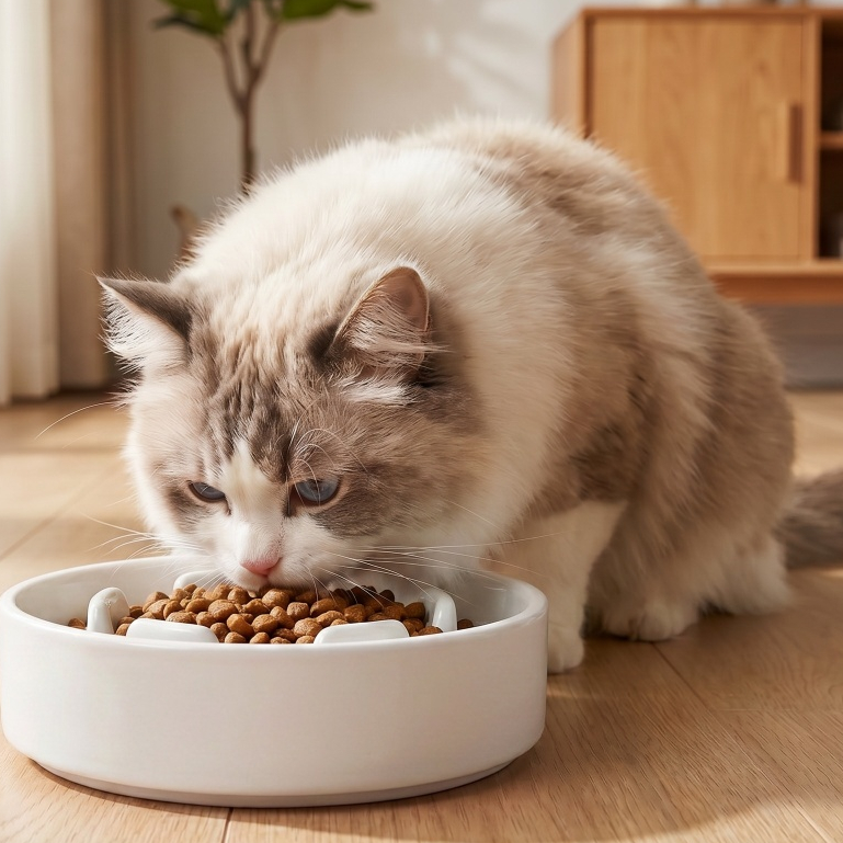 Tigela Comedouro Pet para Gato Interativa de Alimentação Lenta e Saudável