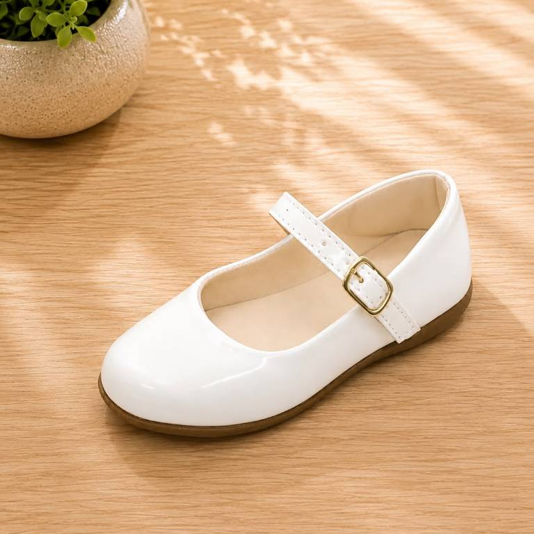 Sapatilha Infantil Verniz com Fivela Batizado – Numeração 16 ao 36 | Fashion e Confortável