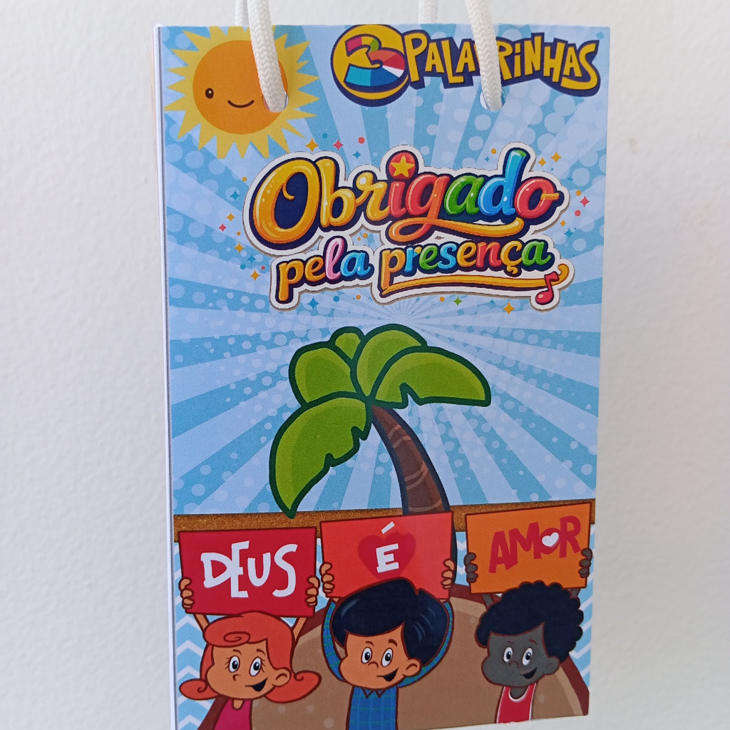 Sacolinha Surpresa 3 Palavrinhas Infantil Pegue e Monte Lembrancinha Festa Aniversário